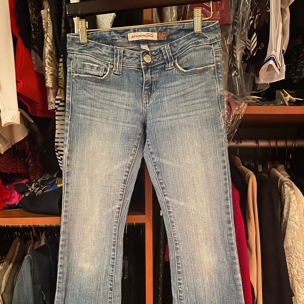 Aeropostale denim jeans Hailey skinny flare size 0